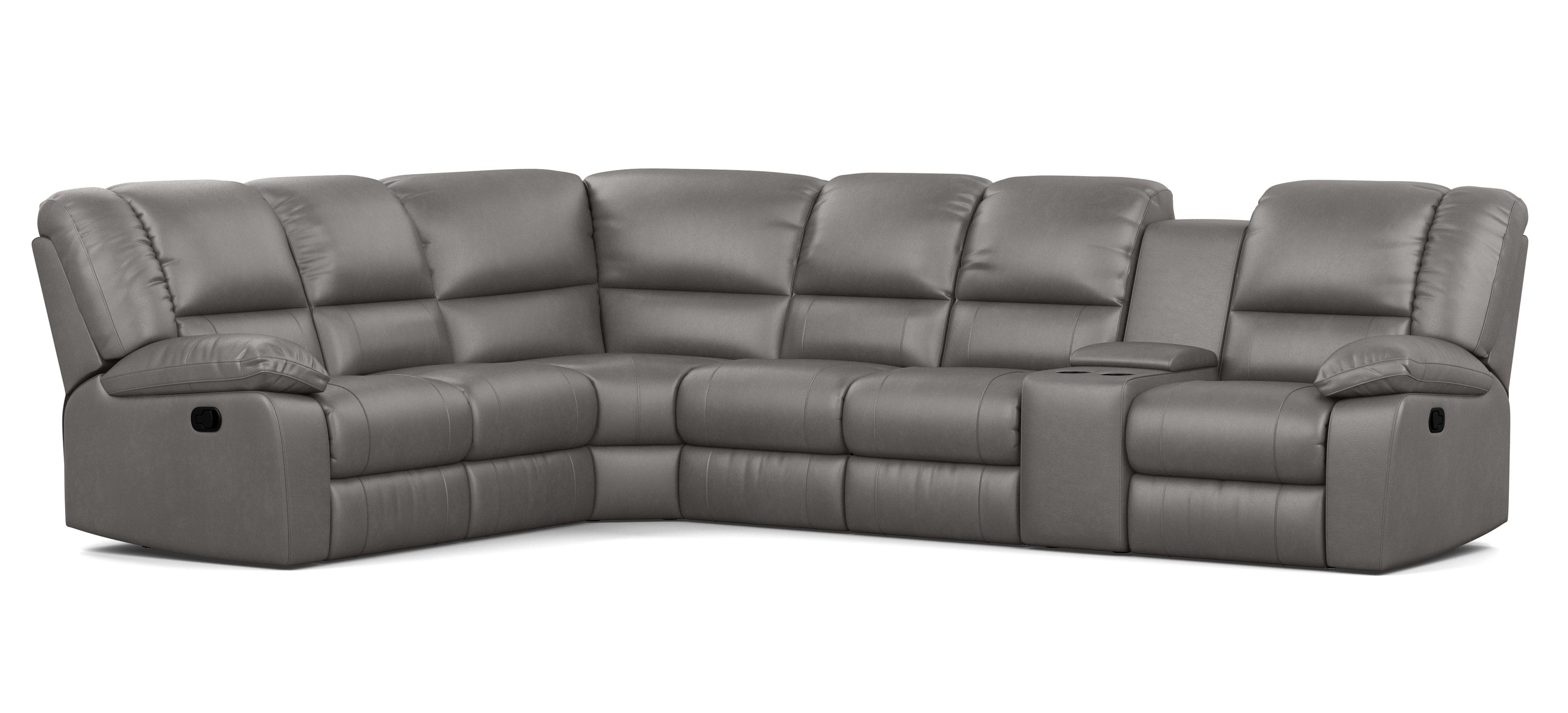 6 Seater Corner Modular with 5 Internal Recliners and 1 Console