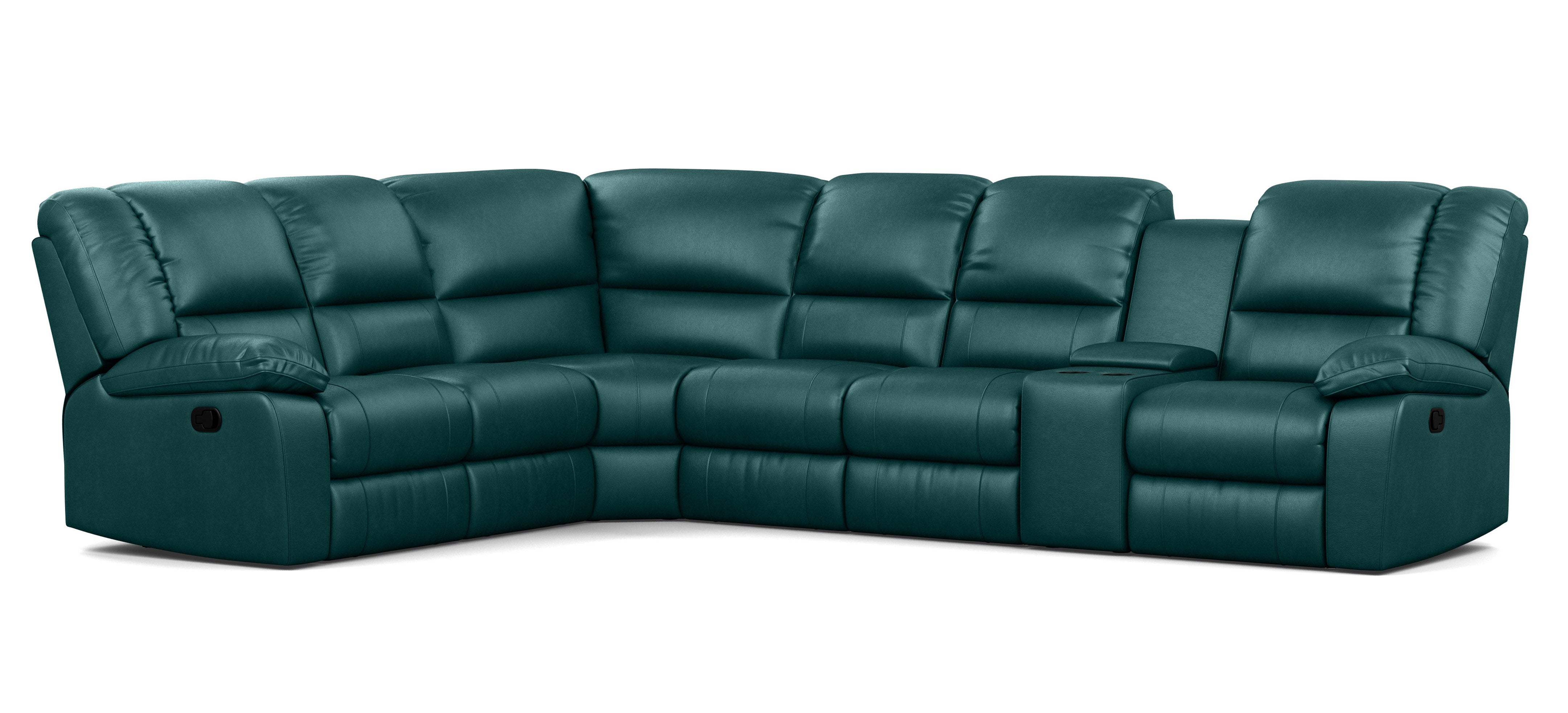 Harmony 6 Seater Corner Modular with 5 Internal Recliners and Console Lounges Plus