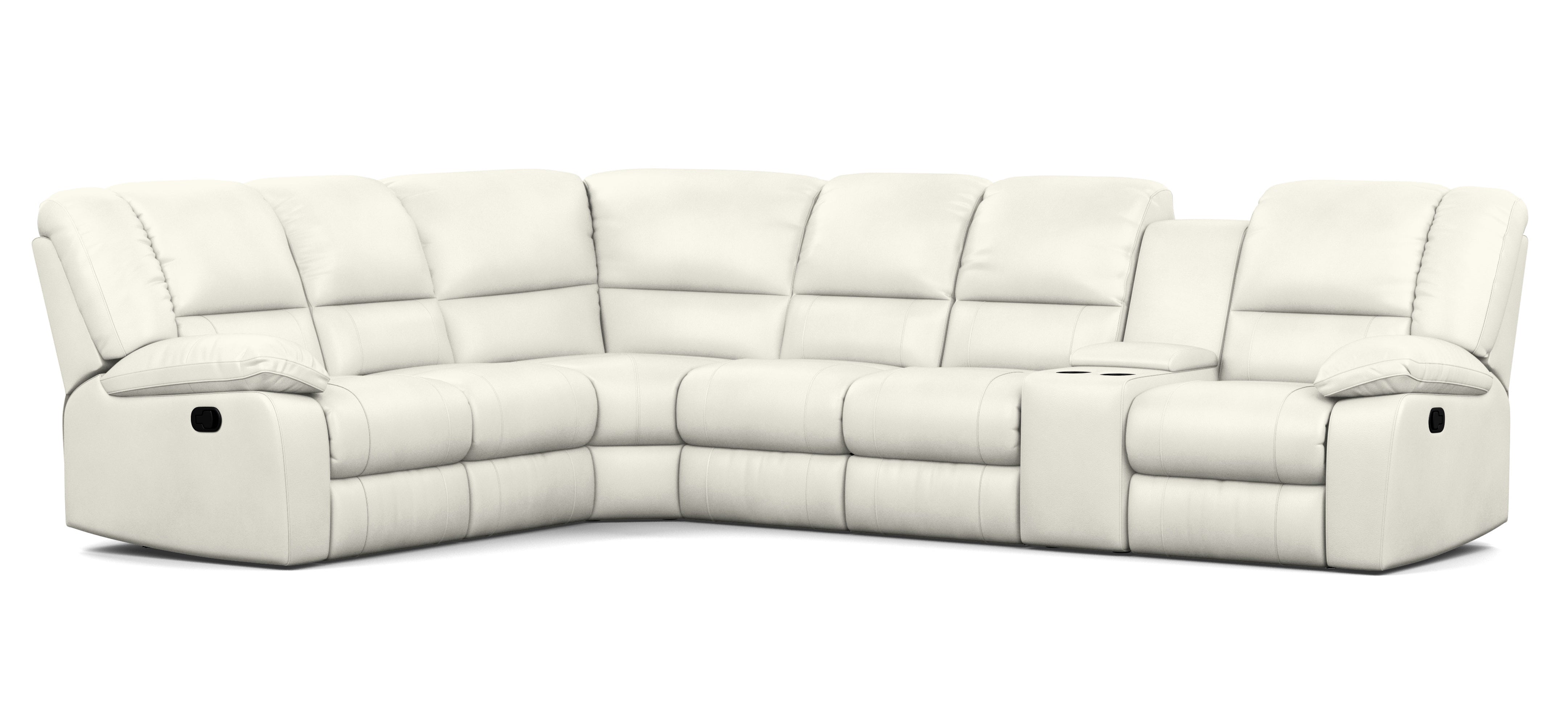 6 Seater Corner Modular with 5 Internal Recliners and 1 Console