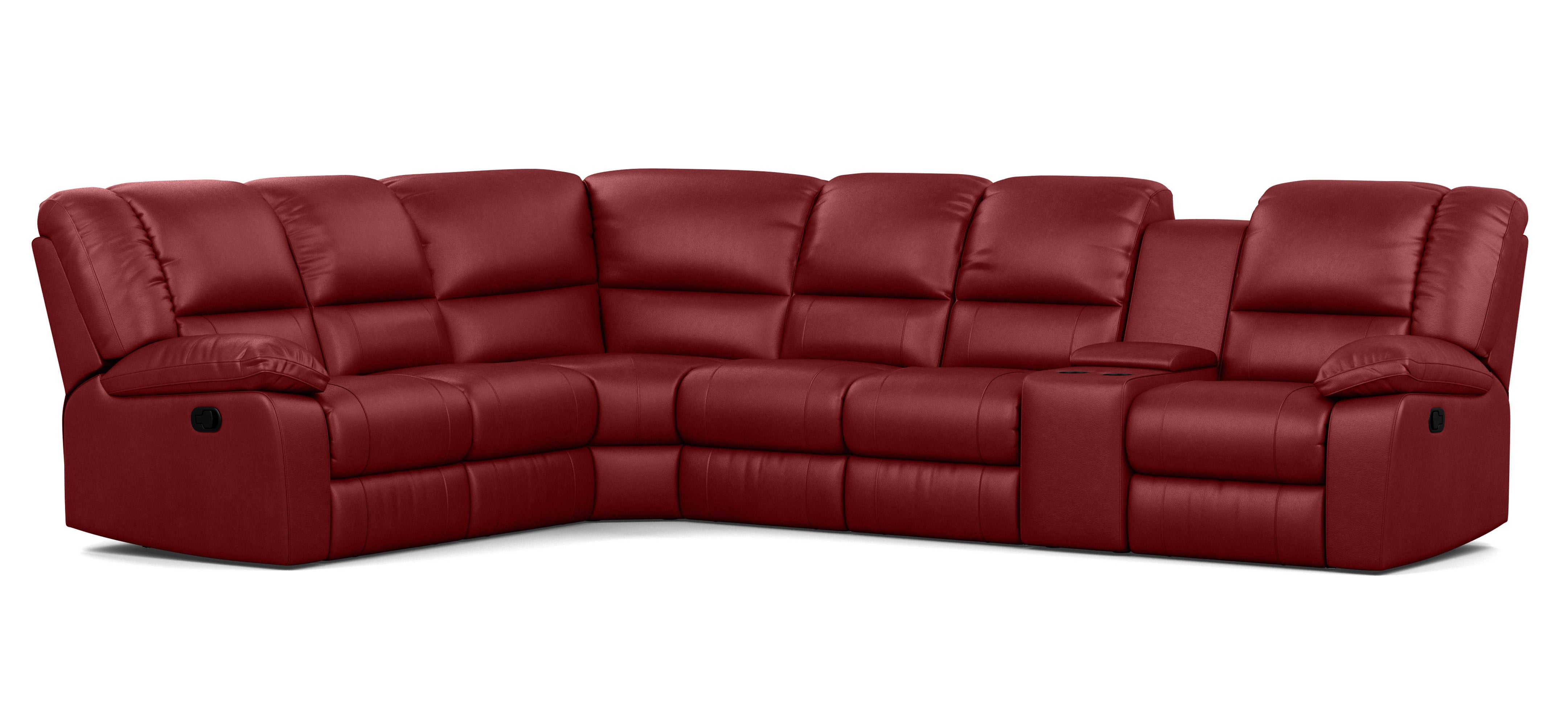 6 Seater Corner Modular with 5 Internal Recliners and 1 Console