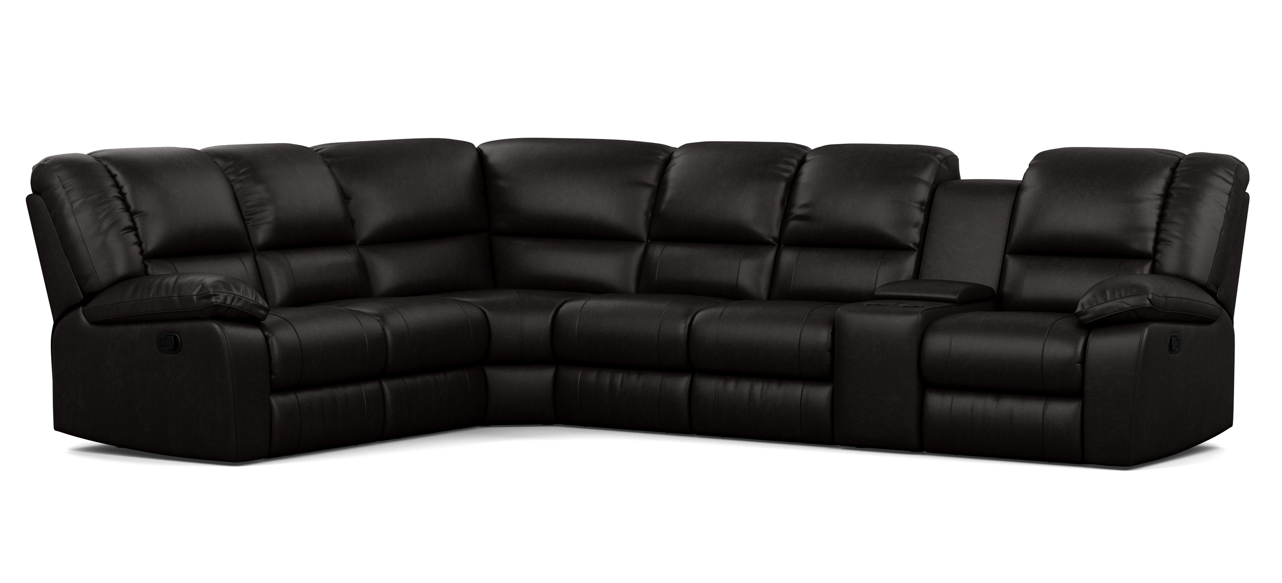 6 Seater Corner Modular with 5 Internal Recliners and 1 Console