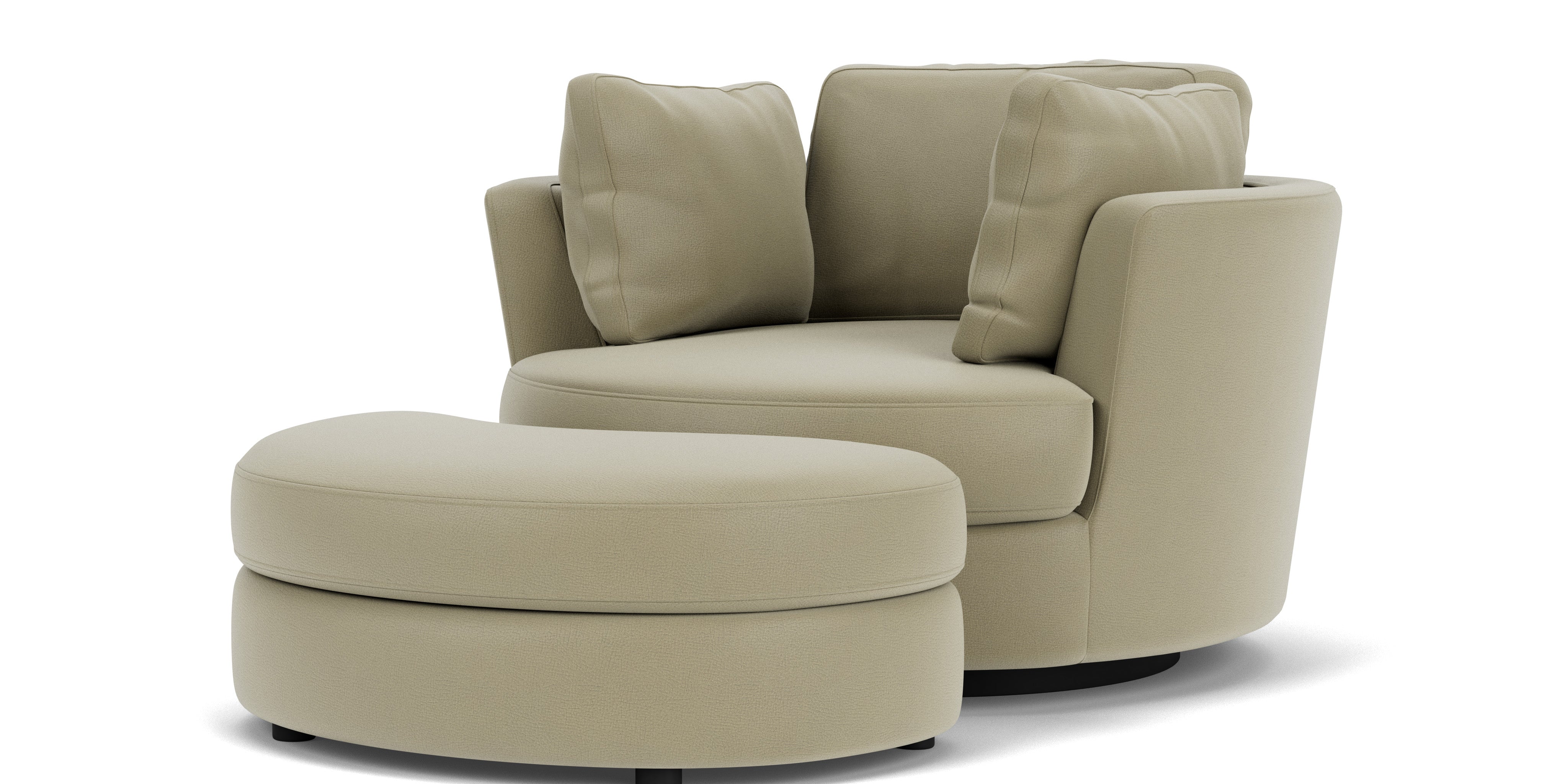 Chair and a outlet half plus ottoman