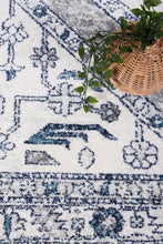 Load image into Gallery viewer, Navy Cream Ancient Rug
