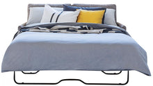 Load image into Gallery viewer, Open Softee Double Sofa Bed in Pepper fabric
