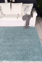 Load image into Gallery viewer, Shaggy Turquoise Blue Rug
