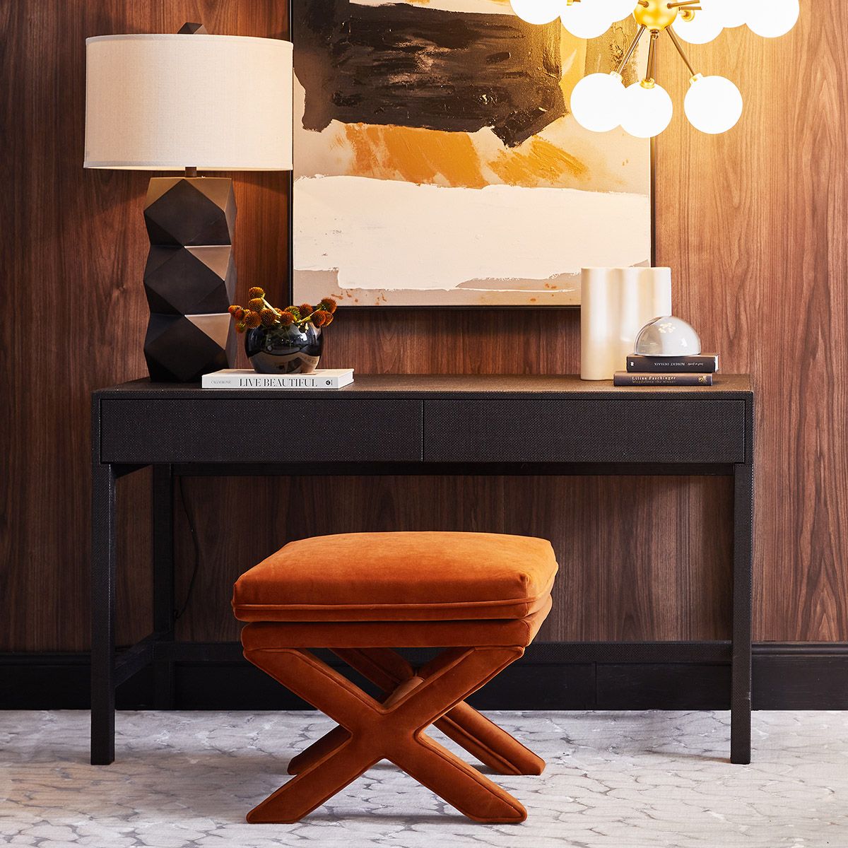 Stool - Linen Ottoman