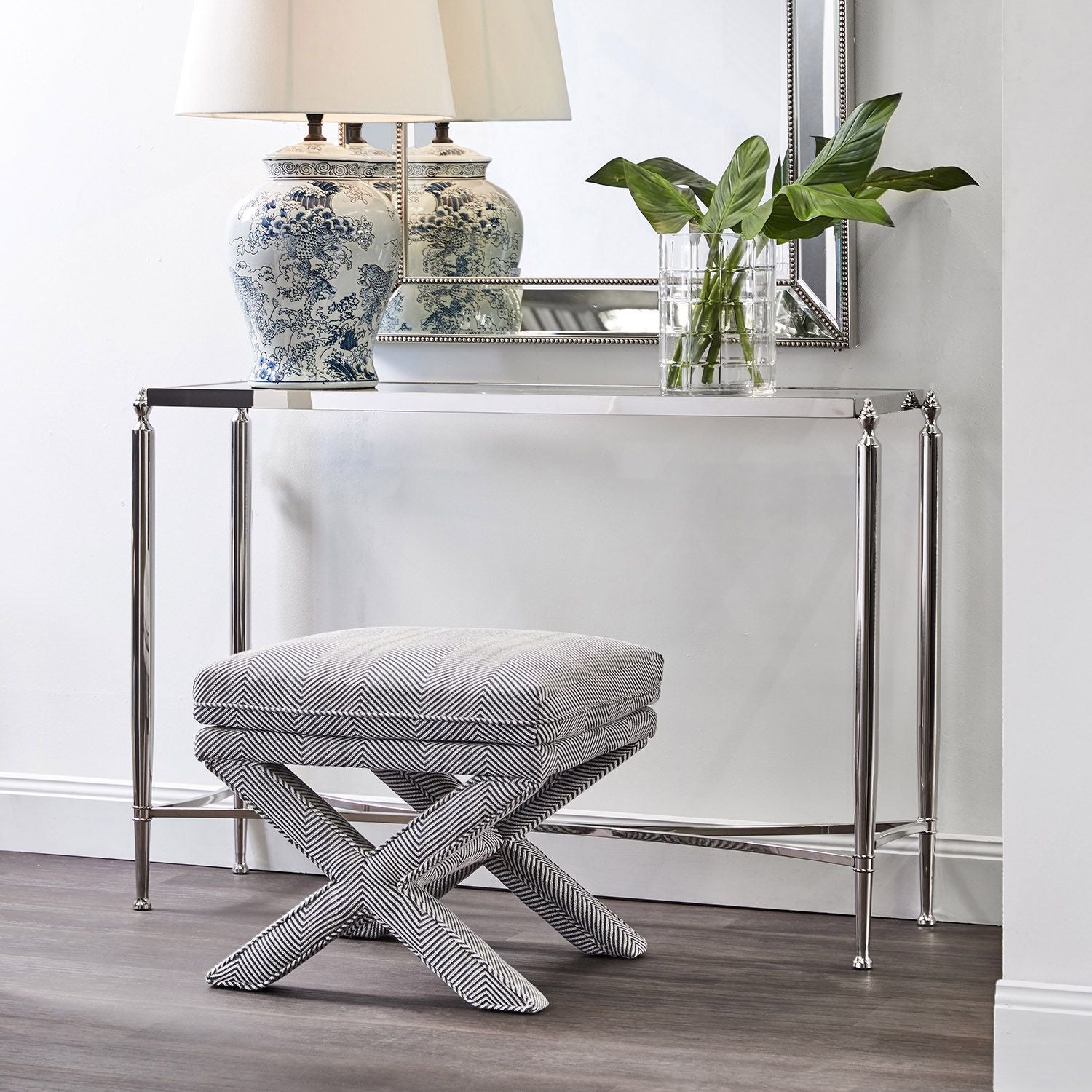 Stool - Linen Ottoman